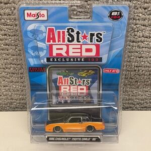 Maisto AllStars RED Exclusive 100 1986 Chevrolet Monte Carlo SS 1:64 Diecast Car